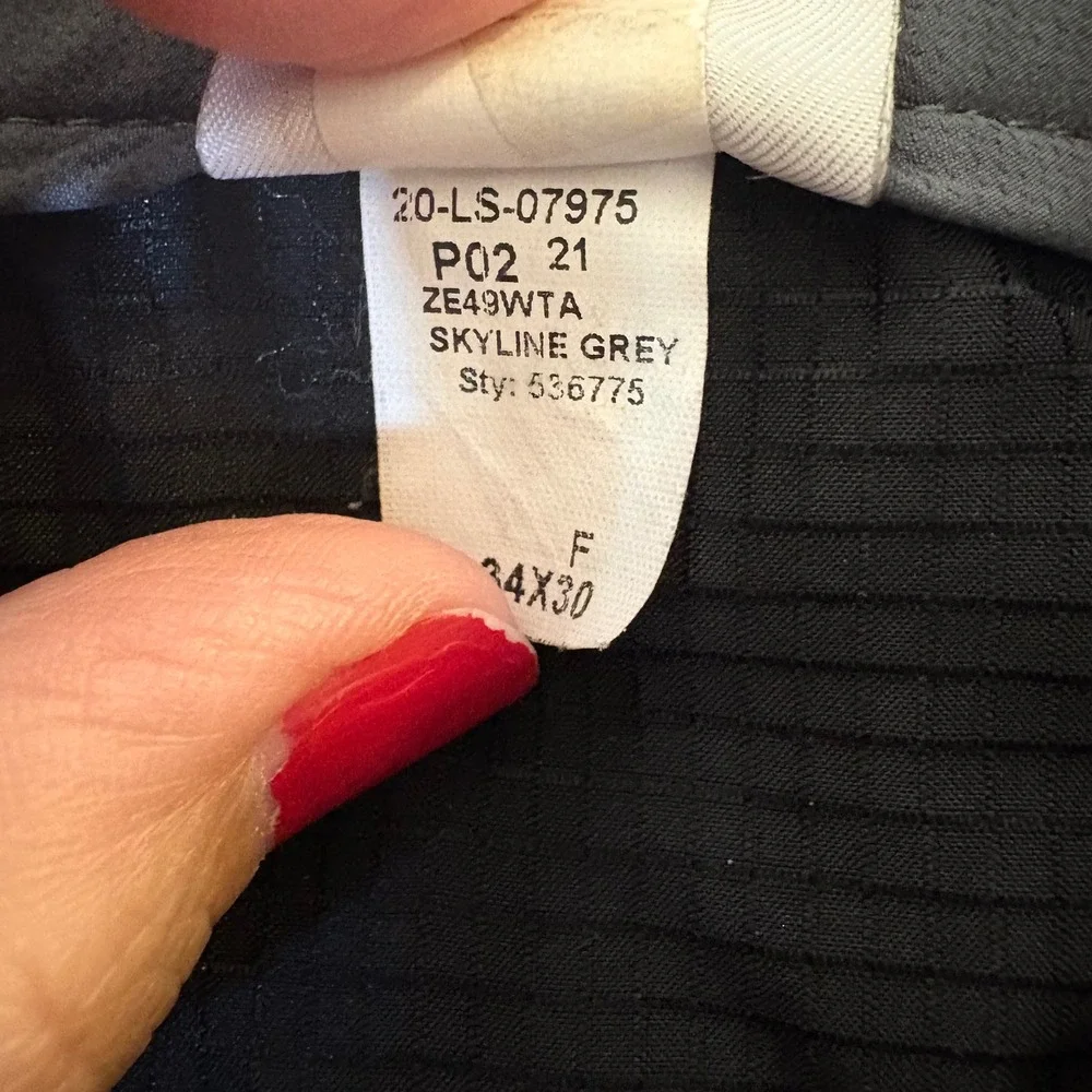 Banana Republic Slim City Performance Pants in Skyline Grey‎ Size 34X30